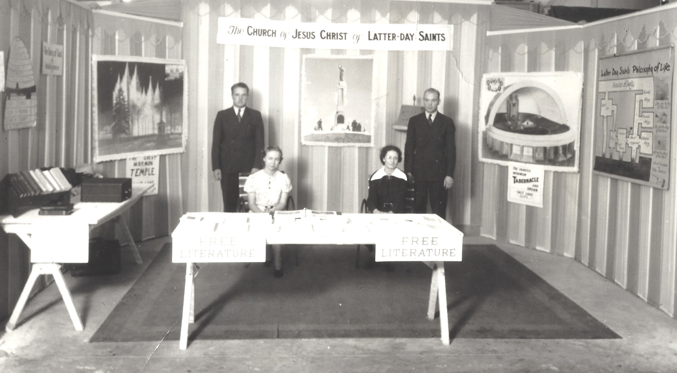 Missionaries at Four State Fair in Oklahoma State Fair, 1937 September 18